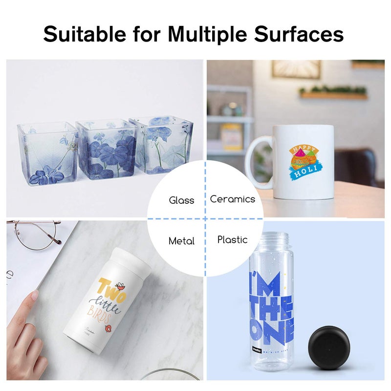 A-SUB Waterslide Decal Paper for Inkjet Printers 20 Sheets Clear Water Slide Transfer Paper 8.5x11 in for DIY Tumbler, Mug, Glass Decals - Image 5
